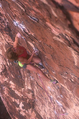 Lynn Hill, Red Skies, 5.11+, The Fixx Cliff