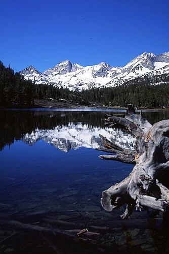 Bear Creek Spire reflected in Mack Lake