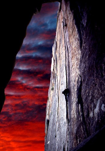 Grant Hiskis on Outer Limits 5.10, Cookie Cliff, Yosemite 1986.