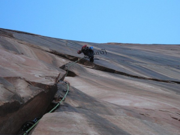 Ammon McNeely on the third pitch of Rodeo Queen, Streaked Wall, Zion N...