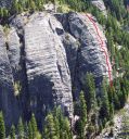 Lover's Leap, Lower Buttress - The Groove 5.8 - Lake Tahoe, California, USA. Click for details.