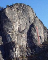 Lover's Leap, East Wall - Hospital Corner 5.10a - Lake Tahoe, California, USA. Click to Enlarge