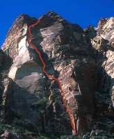 Whiskey Peak - Frogland 5.8 - Red Rocks, Nevada USA. Click to Enlarge