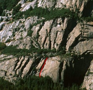 Five Open Books - Hanging Teeth 5.8 - Yosemite Valley, California USA. Click to Enlarge