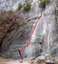 Swan Slab - Grant's Crack 5.9 - Yosemite Valley, California USA. Click for details.