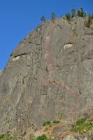 Snow Creek Wall - Outerspace 5.9 - North Cascades, Washington, USA. Click to Enlarge