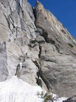 Lost Arrow Spire - Lost Arrow Chimney 5.10 - Yosemite Valley, California USA. Click to Enlarge