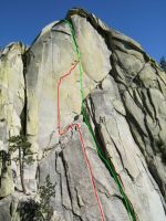 Witches Needle - Airy Interlude and Igor Unchained 5.10a and 5.9 - Needles, California USA. Click to Enlarge