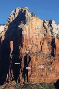 Isaac - Tricks of the Trade V 5.10 C1+ - Zion National Park, Utah, USA. Click to Enlarge