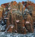 Mt. Spry - The Holy Roller III 5.11 - Zion National Park, Utah, USA. Click for details.