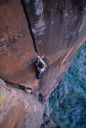 Kung Fu Theatre, Tunnel Wall - Enter the Dragon II 5.10+/11- - Zion National Park, Utah, USA. Click for details.