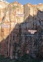 Gatekeeper Wall - Locksmith Dihedral IV 5.12a or 5.11+ C1 - Zion National Park, Utah, USA. Click for details.