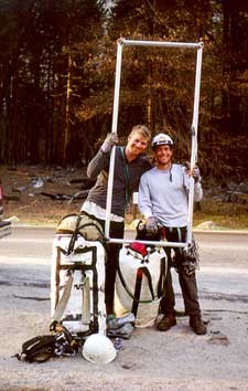 Bob Steed and Paul Tieslau with their trophy piece of trash from Thank...