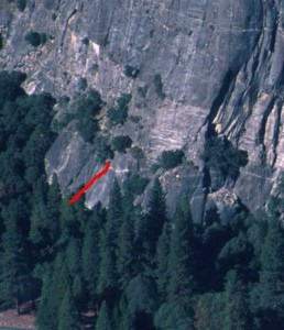 Church Bowl - Church Bowl Lieback 5.8 - Yosemite Valley, California USA. Click to Enlarge