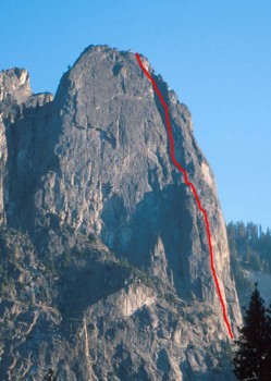 Sentinel Rock - Steck Salathe 5.9 - Yosemite Valley, California USA. Click to Enlarge
