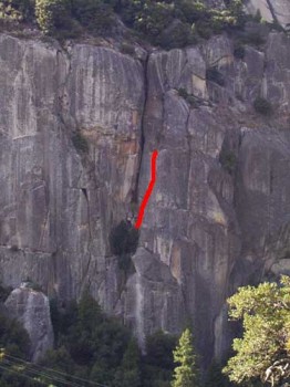 The Cookie Cliff - Catchy Corner 5.11a - Yosemite Valley, California USA. Click to Enlarge