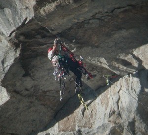 This is the center of the Shield Roof. While the climbing is awkward, ...