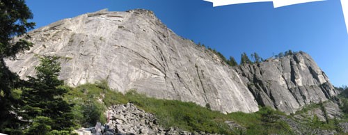 A view of the East Wall, Central Wall and Main Wall from the East Wall...