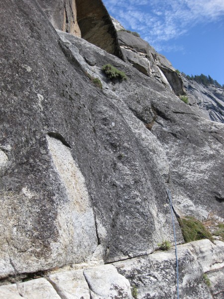Second pitch after Bishop's Terrace to single-rope rappel descent.  