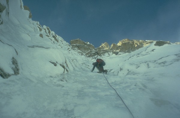 Steep ground, NW Face of the Rooster Comb