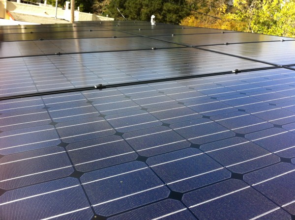 Sharp solar panels on our house.