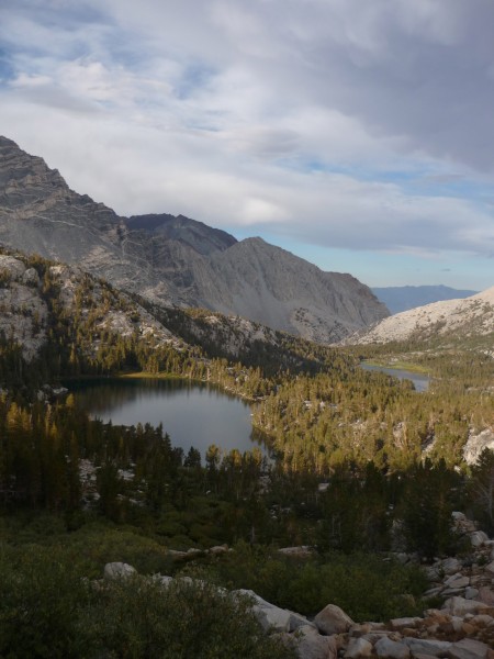 looking down on Honeymoon & Pine lakes