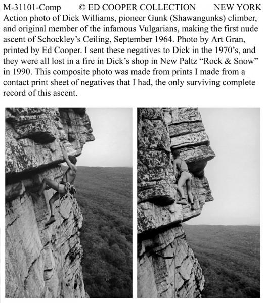 Infamous nude ascent, Schockleys Ceiling,Gunks, NY