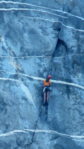 David in the no fall zone of the Black Tower pitch.