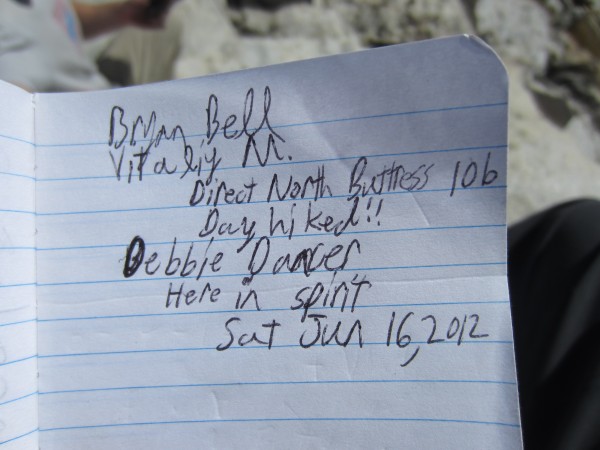 Our signature in the summit register