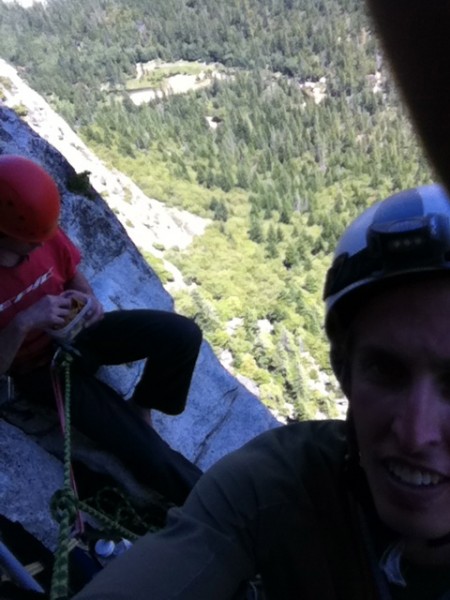 Eating lunch at Tapir Terrace &#40;top of pitch 8&#41;