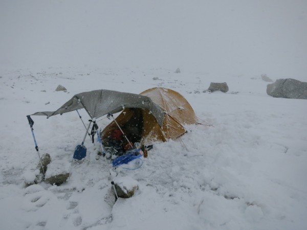 2 days tent-bound. We watched movies on a tablet