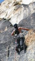 South Early Winters Spire - The Southern Man IV 5.12a or 5.10a C1 - Washington Pass, Washington, USA. Click to Enlarge