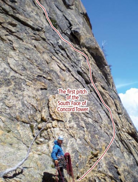 Alan Rousseau at the base of the South Face