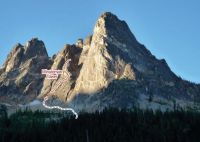 Minuteman Tower - East Face III 5.10b - Washington Pass, Washington, USA. Click to Enlarge