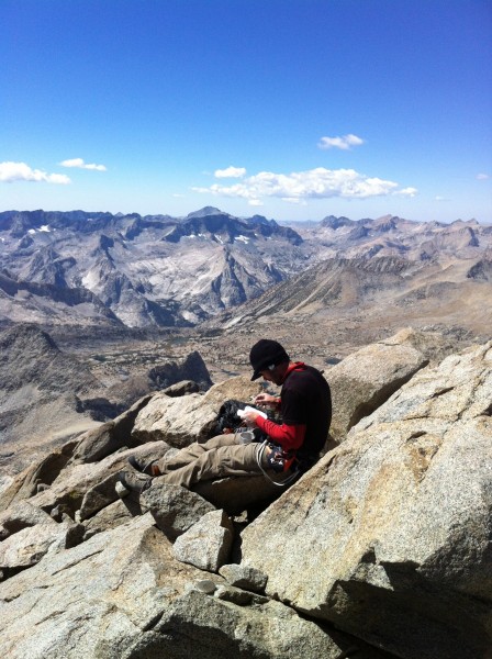 Charlie on the summit of North Palisade