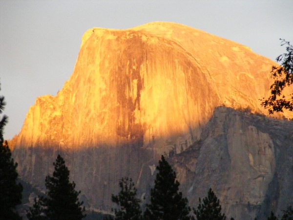 Half Dome at sunset.