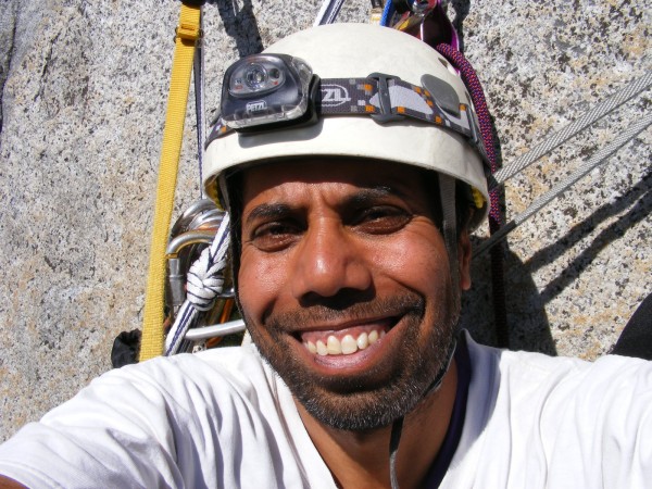 Self portrait from pitch 3, Anchorage ledge.