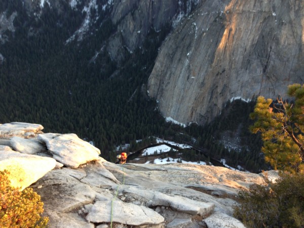 Mark Melvin topping out on The Nose.