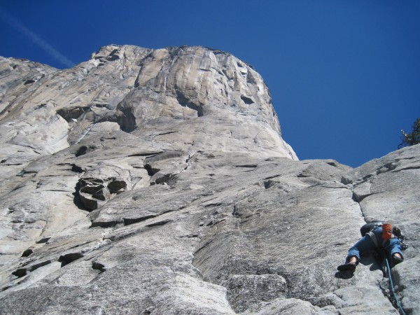 hunter leading 11c tips on pitch 17 of el cap!