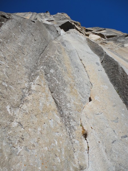 Looking up pitch 2. You can see the roof above us which you have to cl...