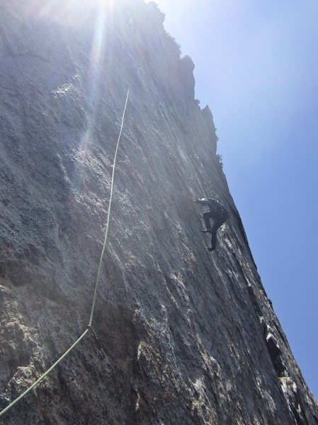 traverse after second bolt on pitch 6