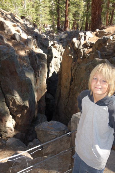 Geology 102 at the fault line near Mammoth Mountain