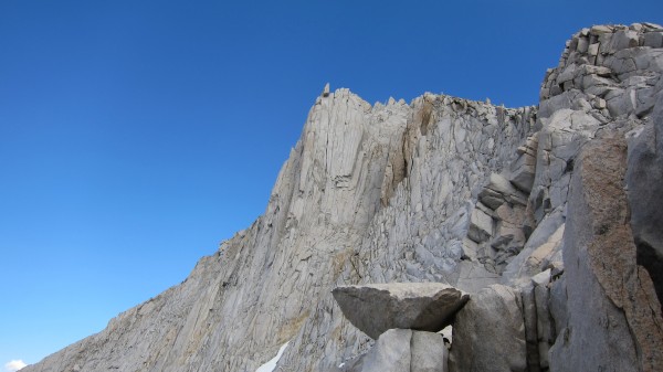 View from the decent, the block you traverse under is visible near the...