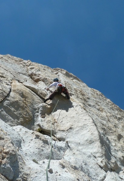 The Crack/Arete variation left of the chimney