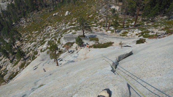 Looking down pitch one