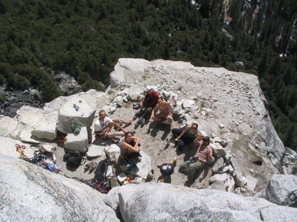 With everyone on the ledge, the party begins.