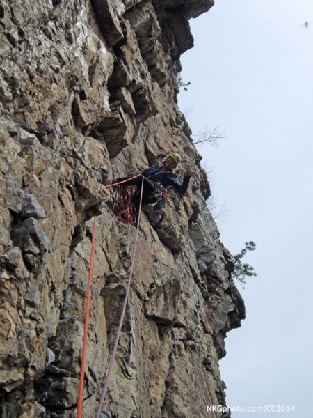 Isa @ the 2nd belay