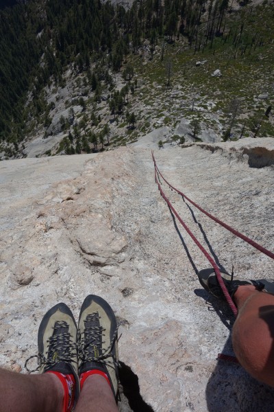 Looking down from the top of pitch 6