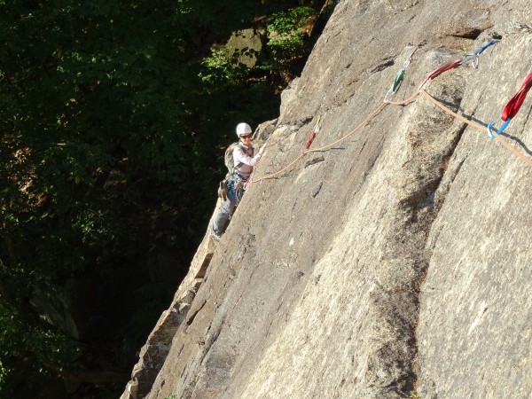 Thin Air &#40;5.6&#41; at Cathedral Ledge: terrific 3-pitch jaunt, whi...