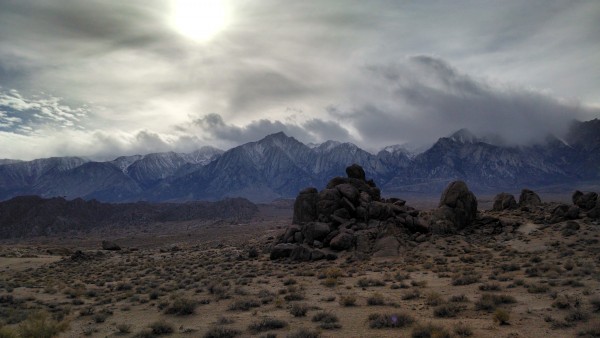 Storm moving in over the Alabama Hills.